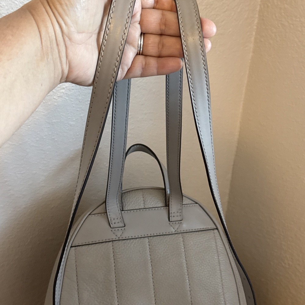 Michael Kors Rhea Medium Studded Grey Leather Backpack - Picture 6 of 14